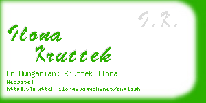 ilona kruttek business card